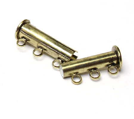 3-rij magneetslot Brons