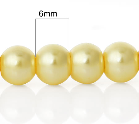 Snoertje Glasparel 6 mm Geel