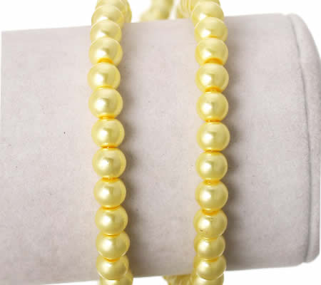 Snoertje Glasparel 6 mm Geel