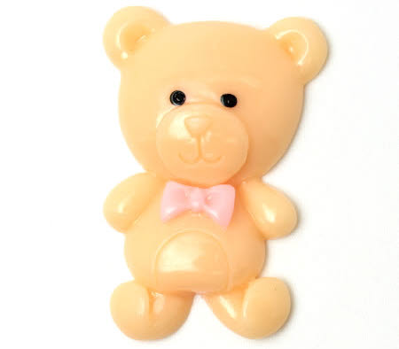 1x cabochon beertje zalm