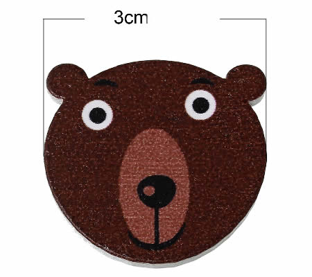 1x Houten Cabochon Beer