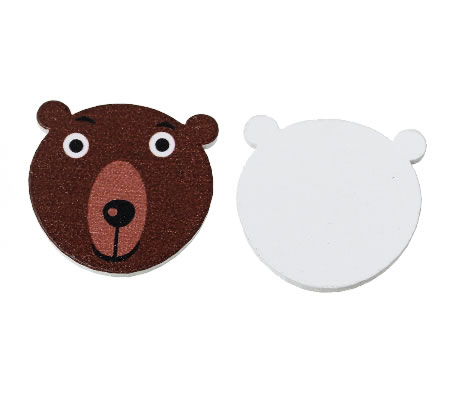 1x Houten Cabochon Beer