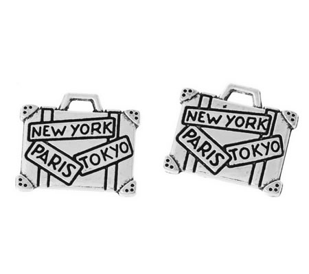 1x Bedeltje Koffer NEW YORK PARIS TOKYO