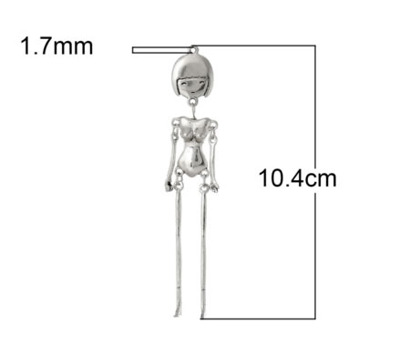 1x Bedel Meisje Donker Zilver 3-D