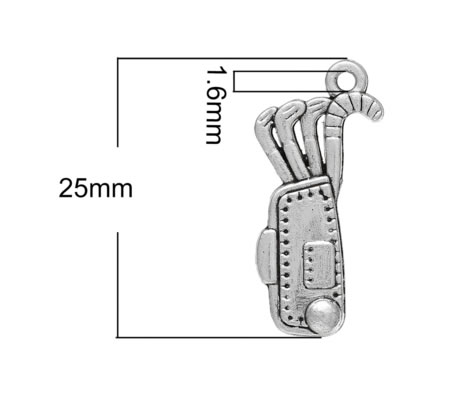 1x Tas Golfsticks Donker Zilver