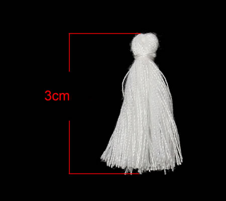 1x Klein Kwastje Wit