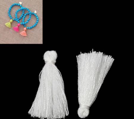 1x Klein Kwastje Wit