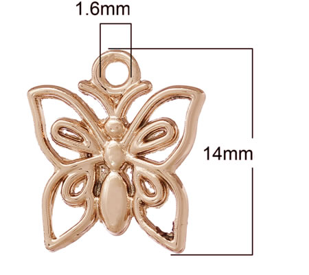 Bedeltje Kleine Vlinder RoseGold