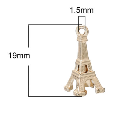 1x Bedeltje Parijs RoseGold