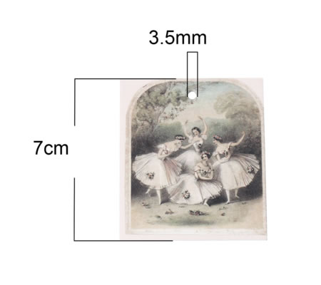 5 stuks oorbellen kaartjes Dans