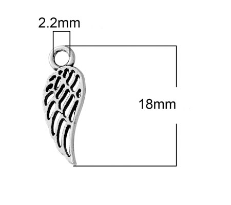 1x Klein Engel Vleugel Bedeltje Filigrain
