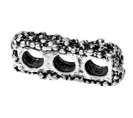 1x verdelertje 3-gaats Donker Antiek Zilver