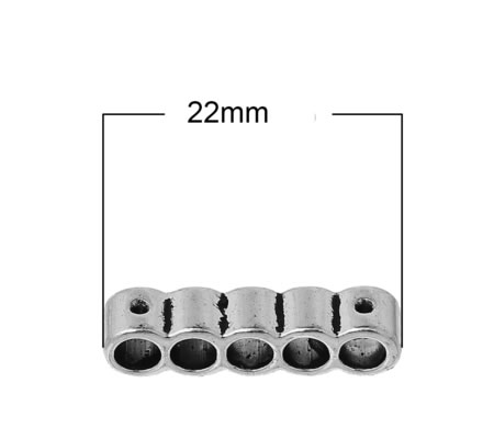 1x Verdelertje 5-gaats Antiek Zilver