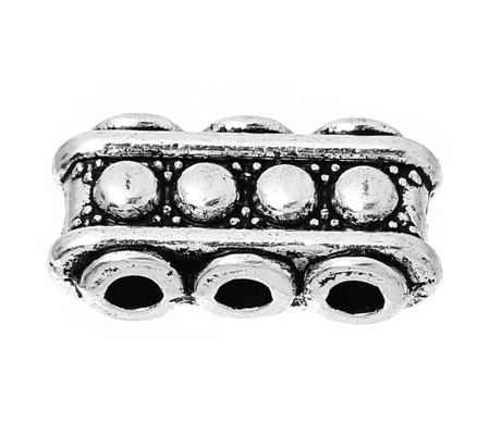 1x verdelertje 3-gaats Antiek /Donker Zilver