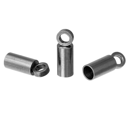 4x Koordkapje Donkerzilver RVS - Roestvrijstaal