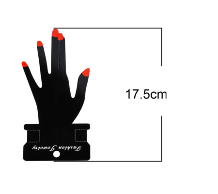 5x Armband displaykaartjes Zwart/Rood