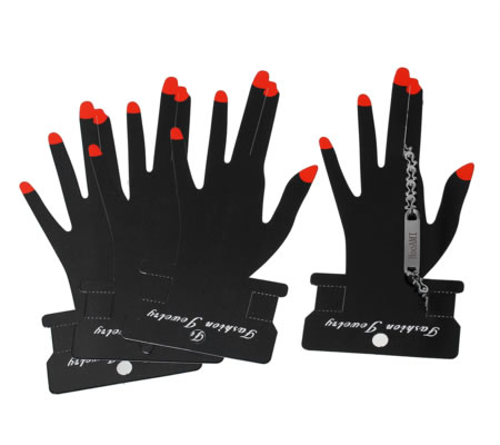 5x Armband displaykaartjes Zwart/Rood