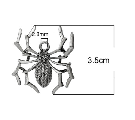 1x Bedel Dikke Spin Donker Zilver