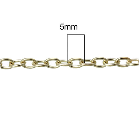 10 meter Licht Geelgoud kleurige Ketting