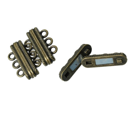 3-rij magneetslot Brons 27mm