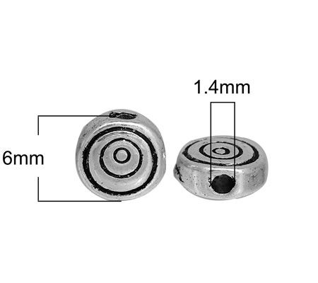 25 stuks metalen kraaltje Donker zilver
