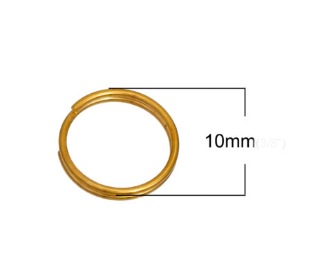 50x Split Ringen Goudkleurig