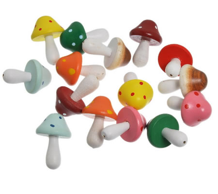 Houten paddenstoel