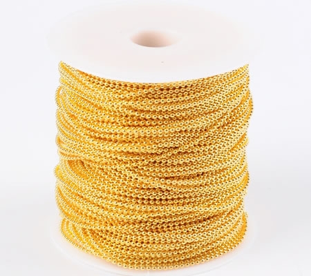 1 meter Ballchain Goudkleurig balletje 1.5 mm