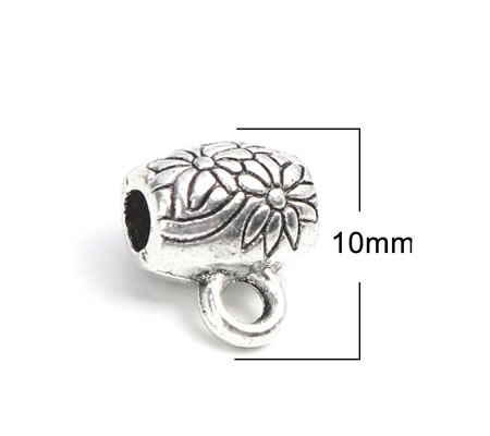 1x Bedelhanger Donkerzilver Bewerkt