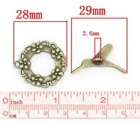 1x slotje Brons Vogeltje