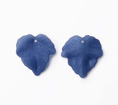 25x Frosted Blaadjes Blauw