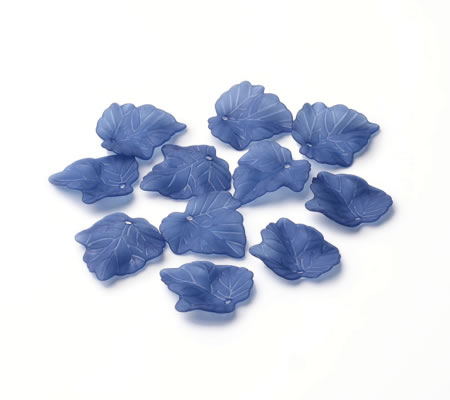 25x Frosted Blaadjes Blauw