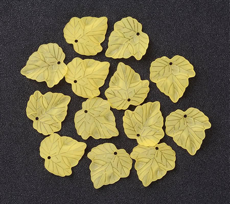 25x Frosted Blaadjes Geel