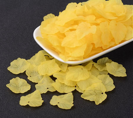 25x Frosted Blaadjes Geel