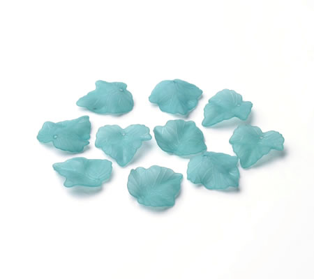 25x Frosted Blaadjes Turquoise