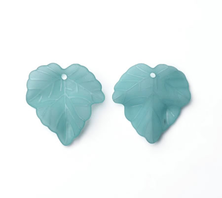 25x Frosted Blaadjes Turquoise