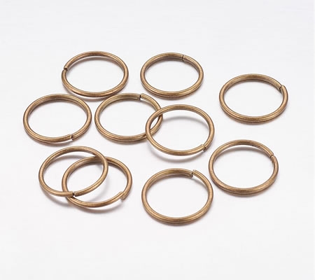 50x Open Ring Brons 14 x 1.5 mm