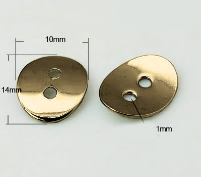 1x Knoopsluiting goudkleurig