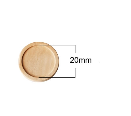1x Cabochon houder Hout voor 20 mm