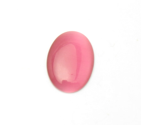 1x Glazen Catseye Cabochon Fuchsia