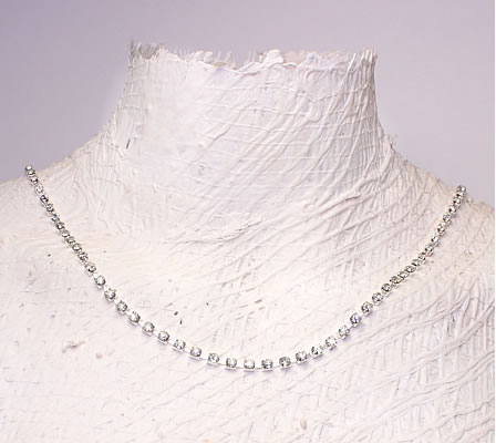 50 cm Rhinestone ketting/band 4 mm