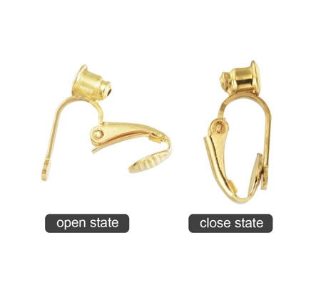 1 paar goudkleurig oorbel klemmetjes / Stoppertje