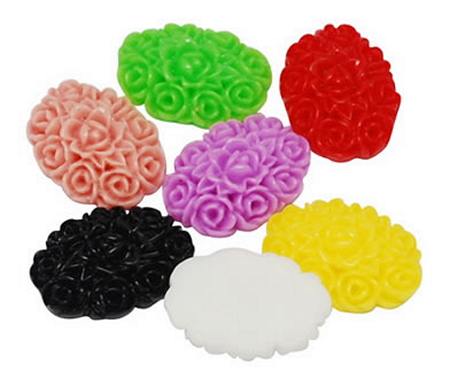 1x Cabochon Ovaal Fuchsia