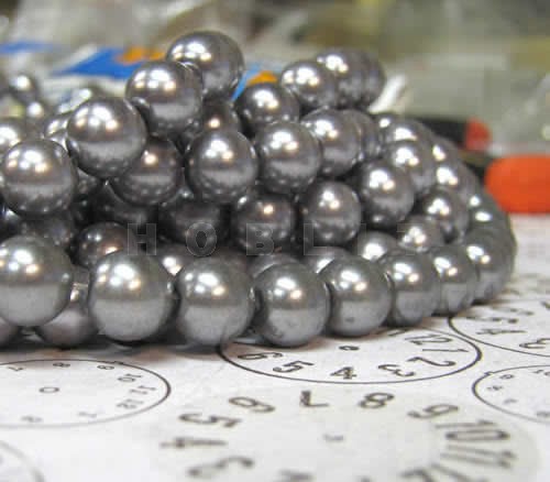 GSnoertje Glasparel 8 mm Donker Grijs