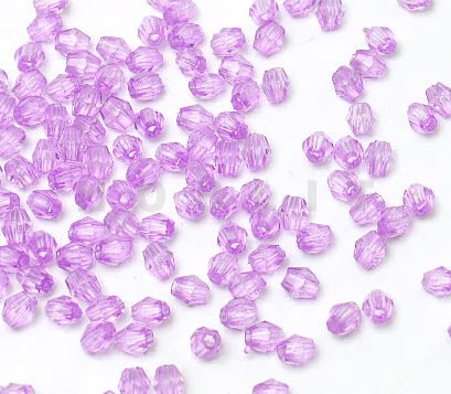 9 Gram Transparant Facet Kraaltje Fuchsia