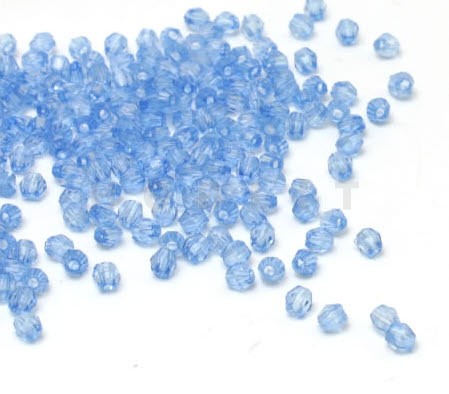 9 Gram Transparant Facet Kraaltje Licht Blauw