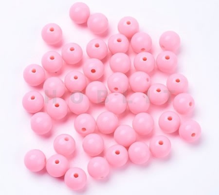 50x Glanzende Kraal Roze