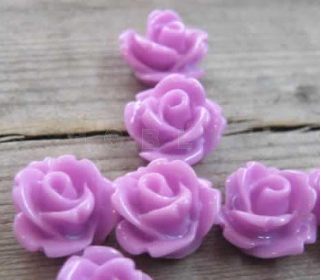 1x Cabochon Roosje LilaRoze