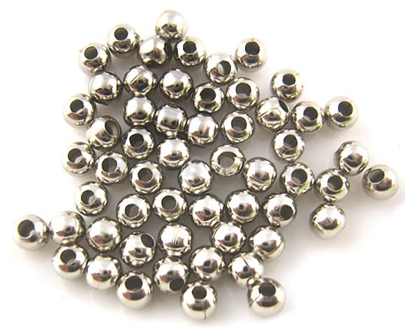500 stuks metalen kraal donker zilver