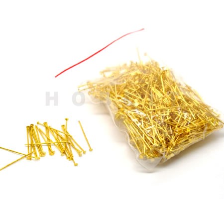 300x nietstiften goudkleurig 24 mm